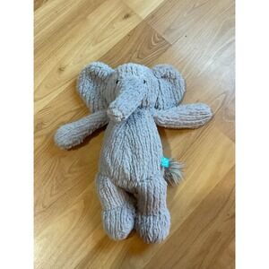 Adorables Emmet Elephant Gray Ribbed Plush Stuffed Lovey Manhattan Toy Company